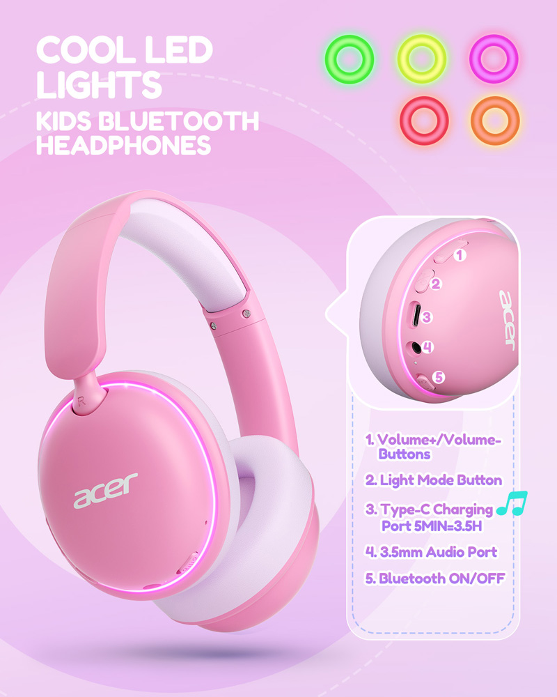 Acer Kids Bluetooth 6.0 Headph - Wired Earphone Lightning review and price