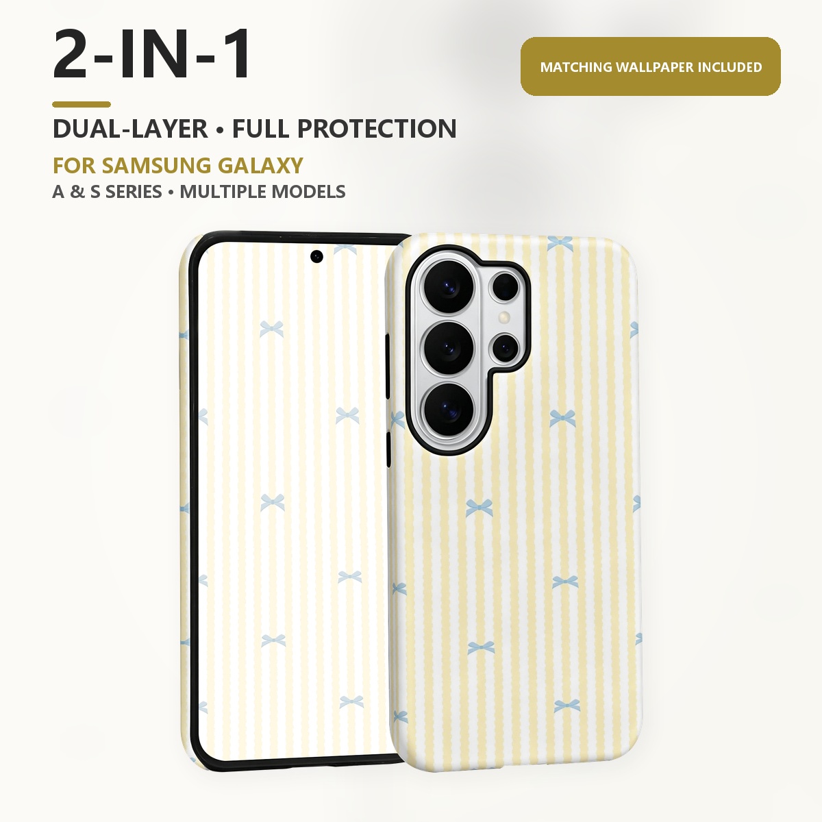 Blue Bow Yellow Stripes 2-in-1 - Samsung Galaxy S24 review and price
