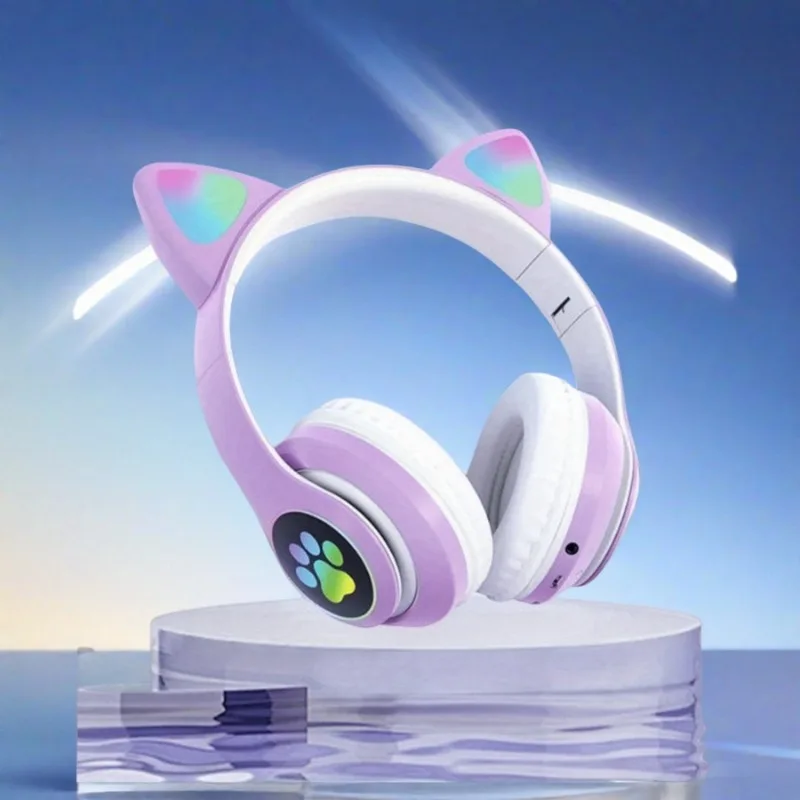 New Flash Light Cute Cat Ears  - Wired Earphone Lightning review and price