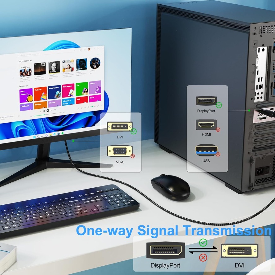 DisplayPort DP To DVI Cable Ad - Tablet Lap Desk review and price