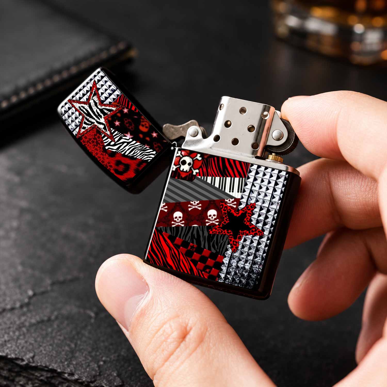 Trendy Red Black Patchwork Pat - Zebra Tablet Accessories review and price