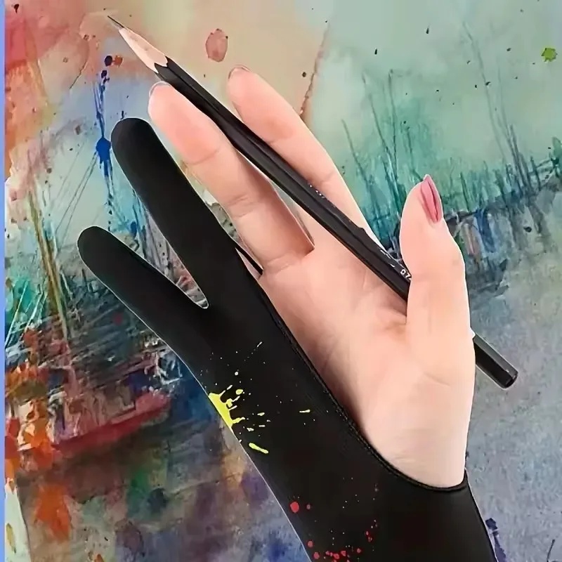 1/4pcs Anti-Fouling Two-Finger - Drawing Glove Artist review and price