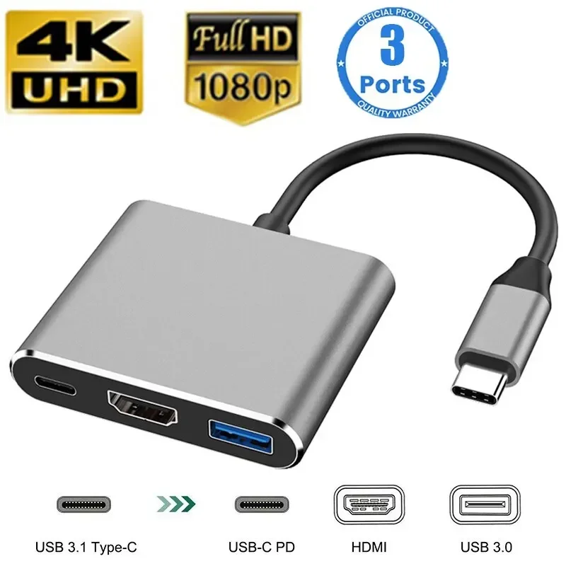 Type-C 3-in-1 Multiport Adapte - Usb Hub Type C review and price